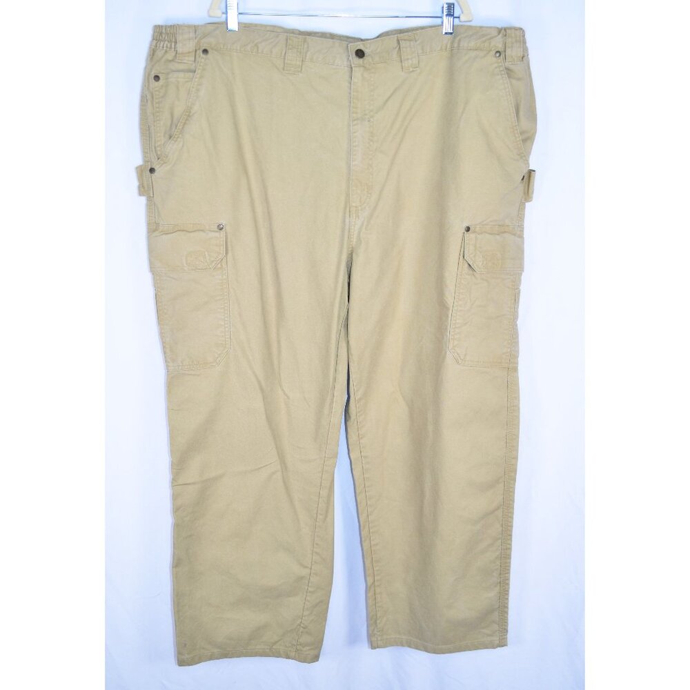 Boulder Creek Side-Elastic Cargo Pants Tan Big Size 50/30